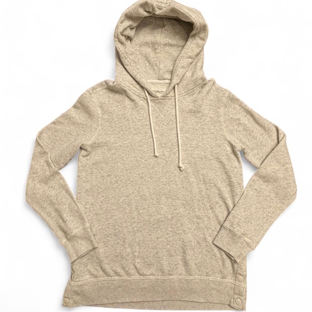 Abercrombie & Fitch Soft A&F Collection Hoodie XXS Gray Fleece Side Snap Cozy